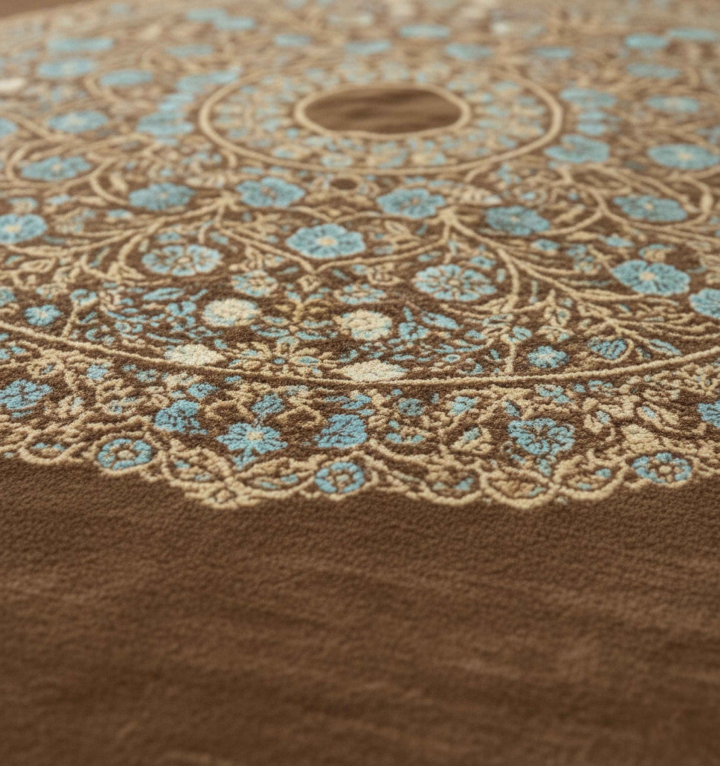 Coffee Heritage Chenille Bedsheet Set (90 × 100 inches)