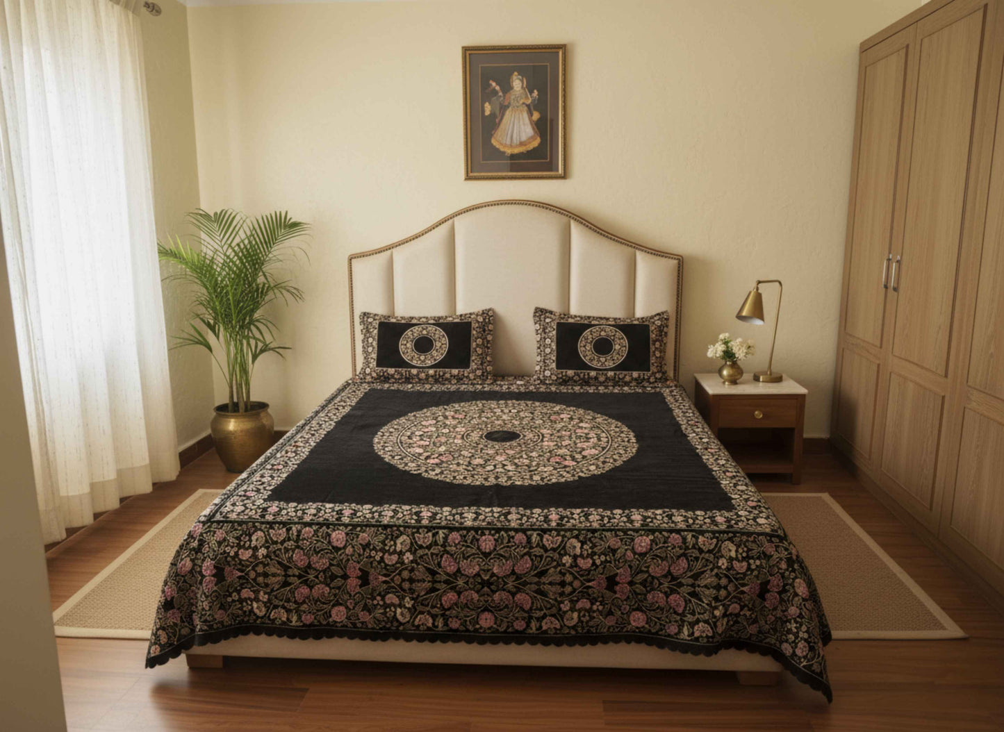 Noir Royale Chenille Bedsheet Set (90 × 100 inches)